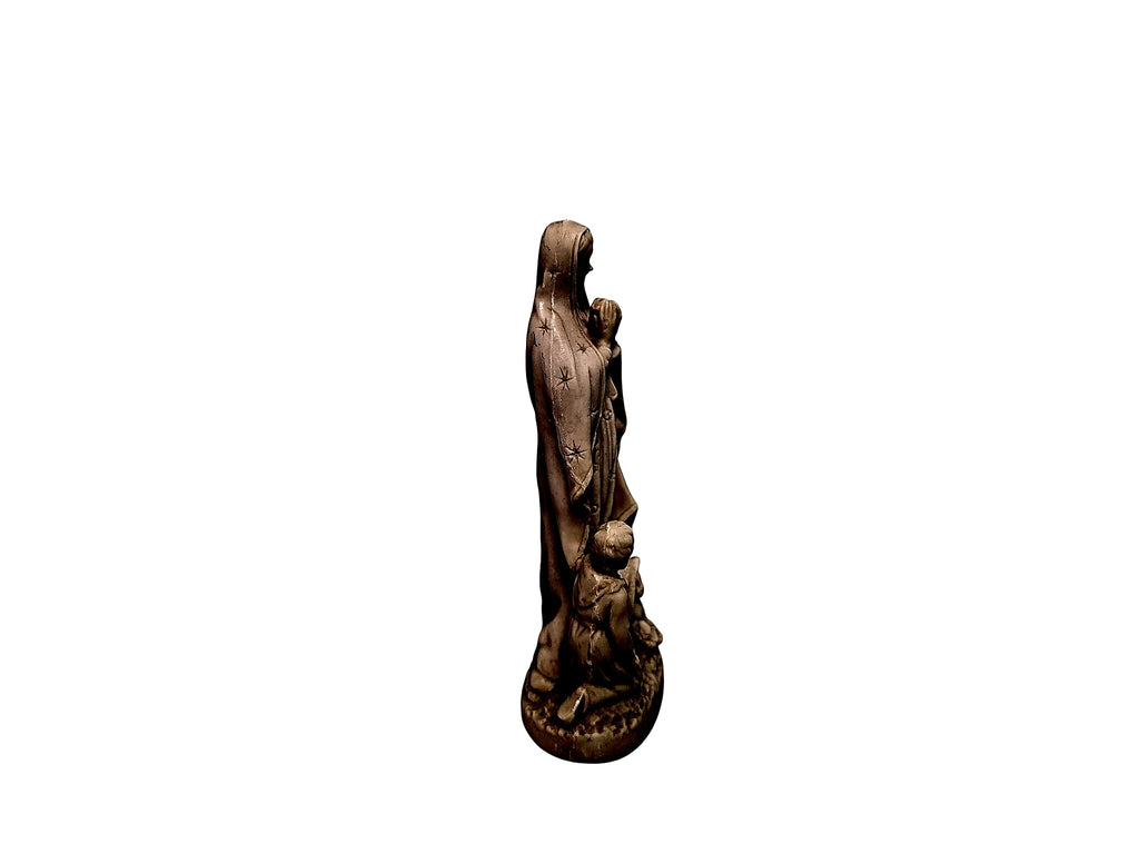Our Lady of Lourdes Bernadette Resin Figurine 20th C