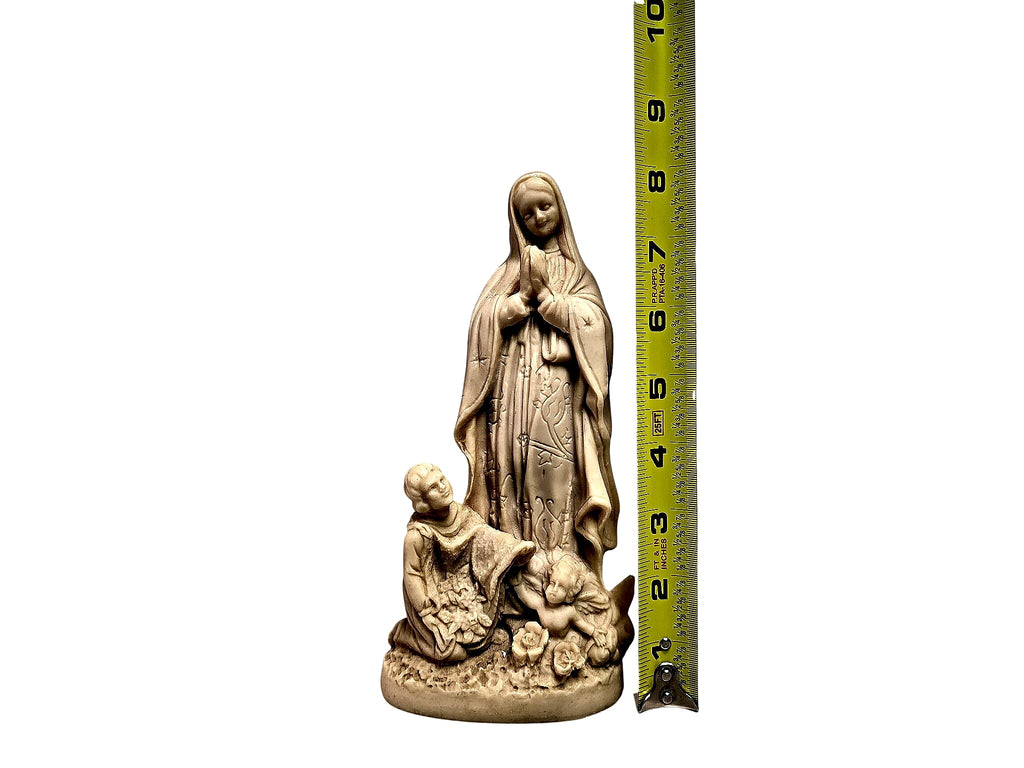 Our Lady of Lourdes Bernadette Resin Figurine 20th C