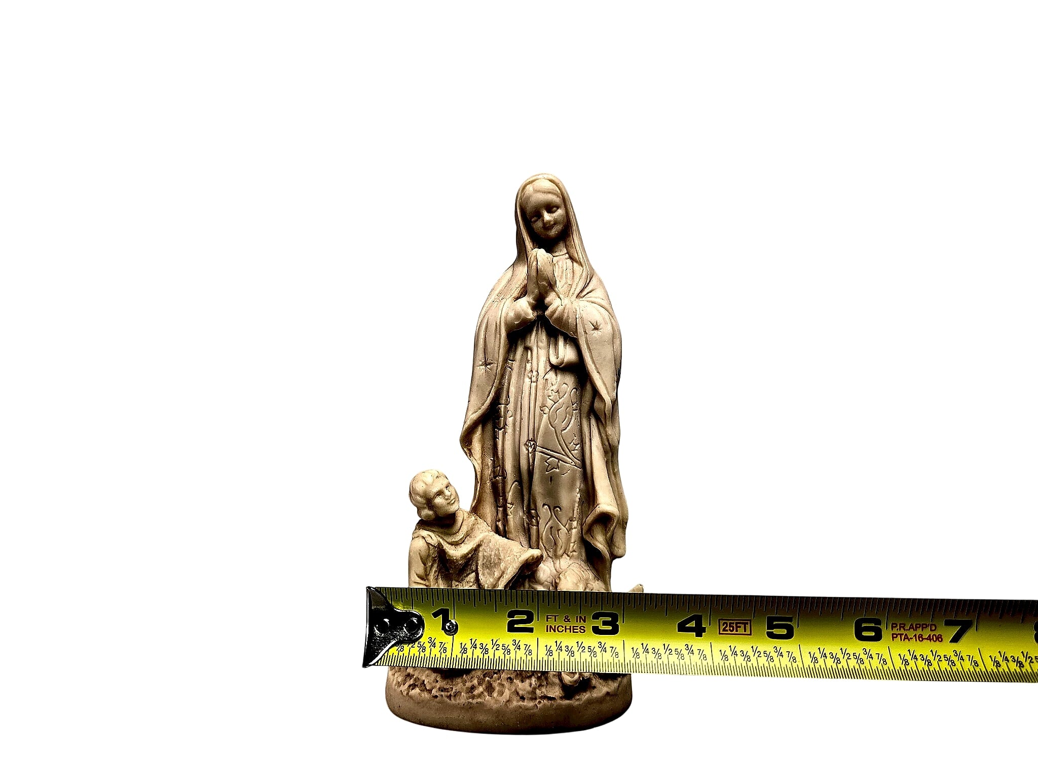Our Lady of Lourdes Bernadette Resin Figurine 20th C
