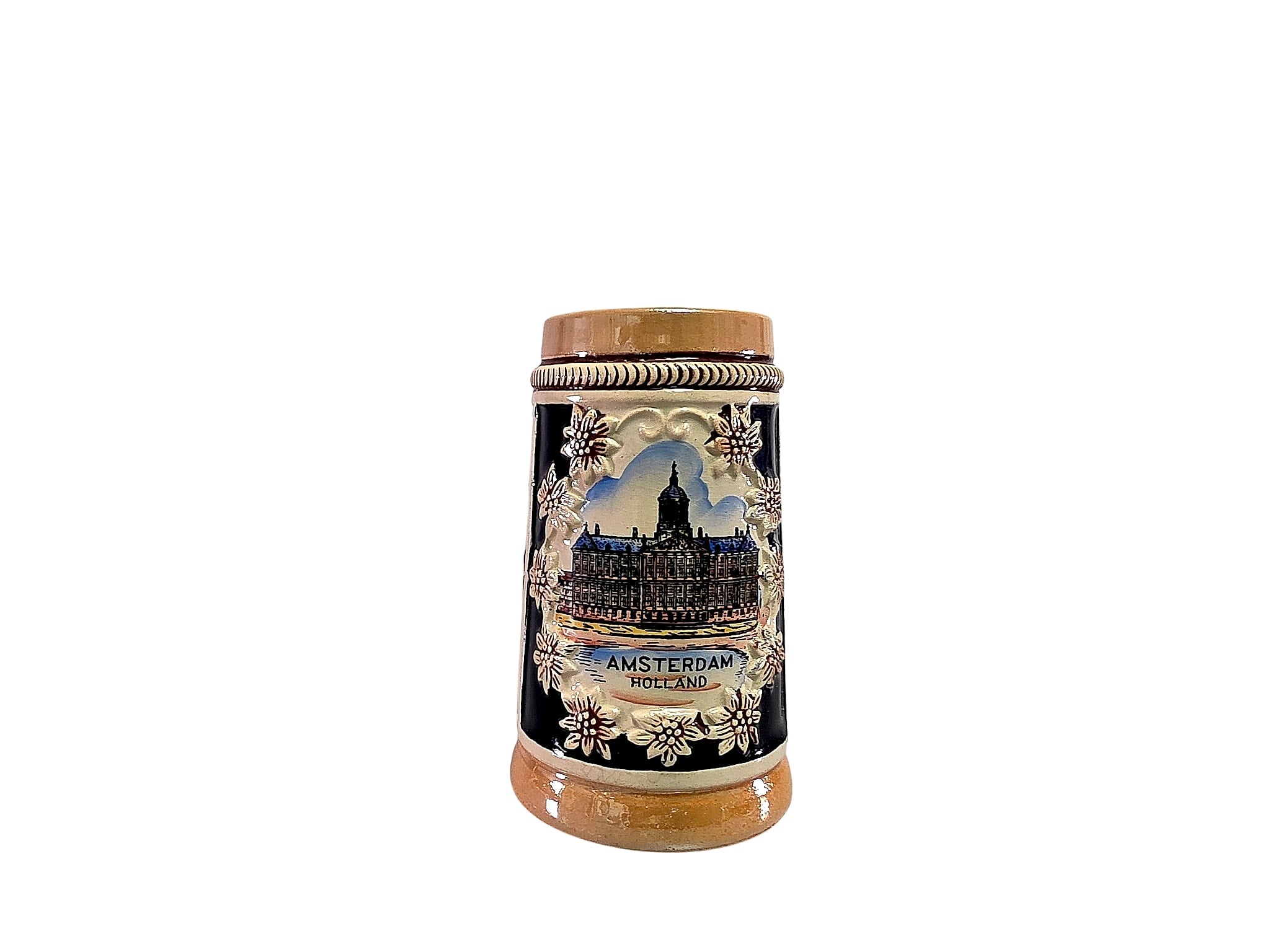 German Stoneware Amsterdam Souvenir Stein 1/4 Liter