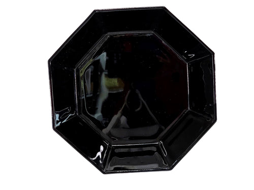 Arcoroc Octime France Black Glass Octagonal Bowls Set 4