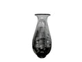 Krosno Poland Etched Glass Vase Leaf Vine 14.5in