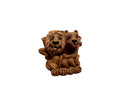 Handmade Terracotta Lion and Lioness Figural Planter