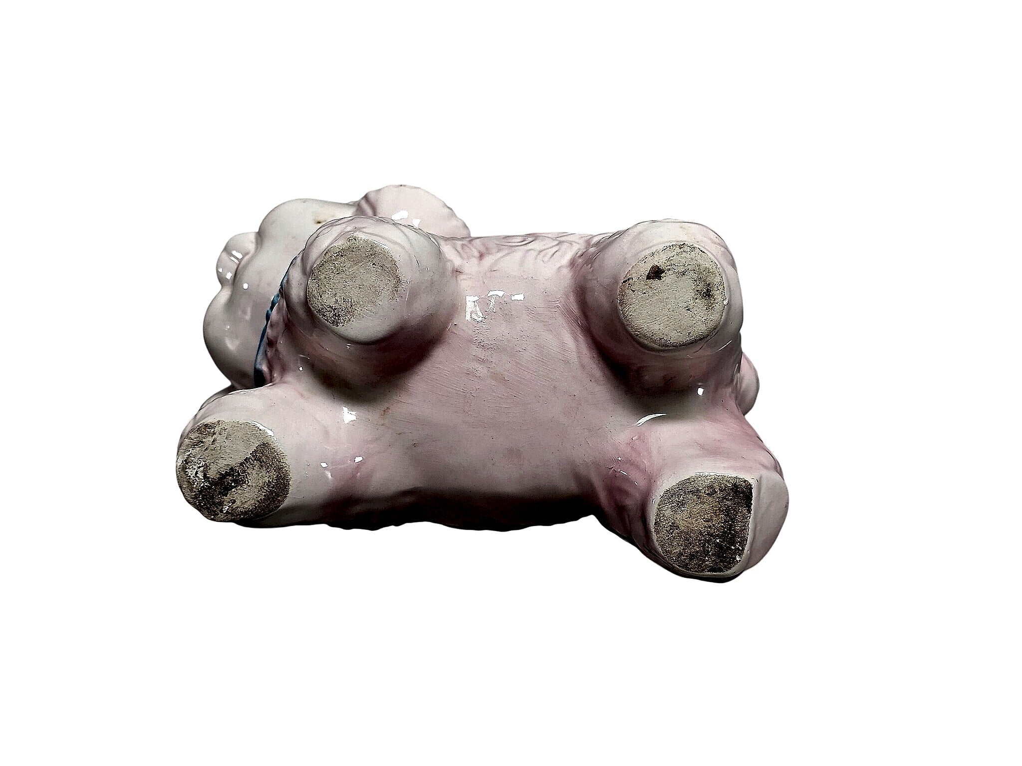 1950s Ceramic Poodle Nursery Planter Pink Glaze