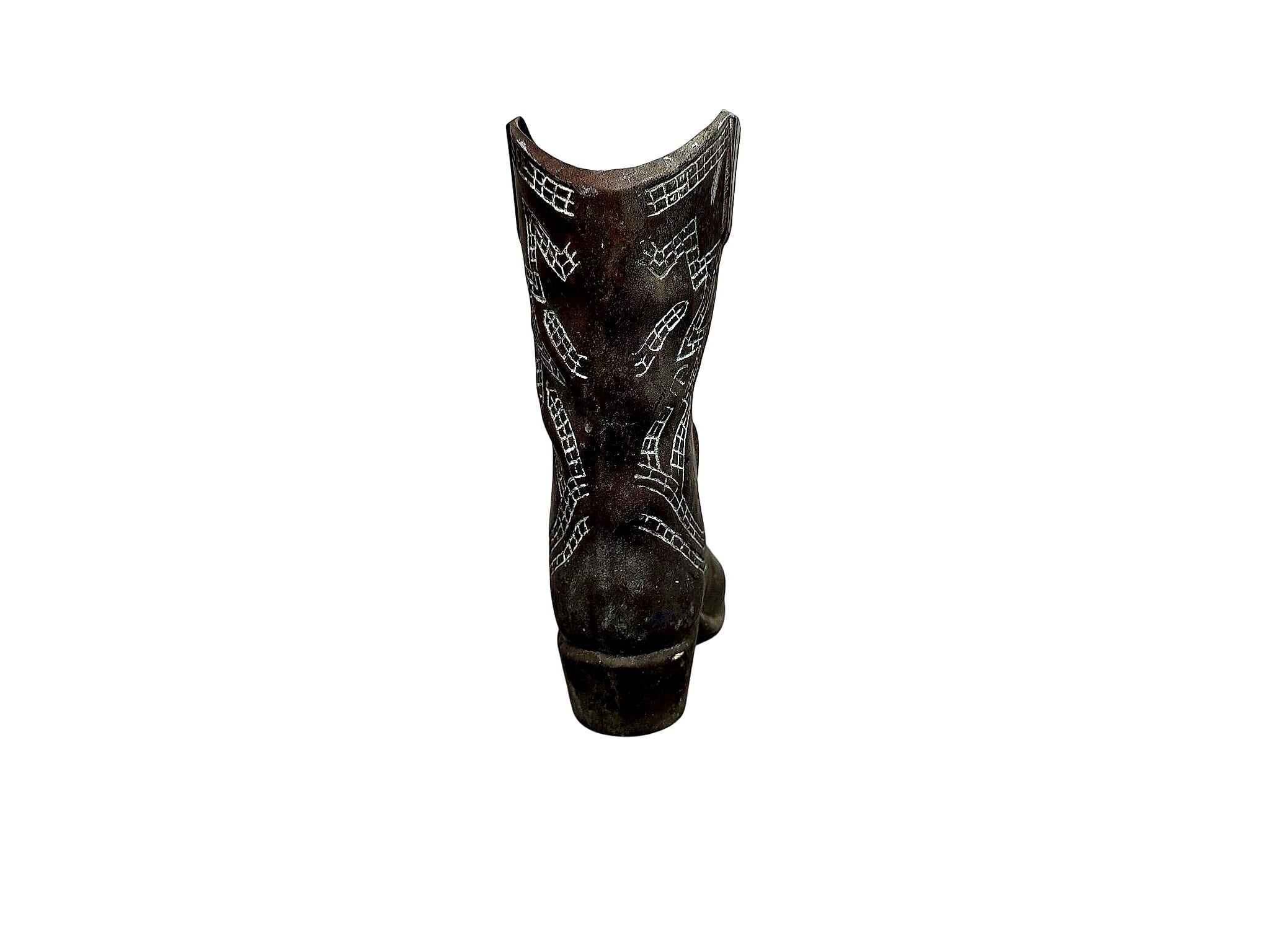 Cast Bronze Cowboy Boot Figurine Mid-Late 20th Century