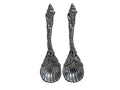 Arthur Court 1993 Aluminum Seashell Serving Spoons Pair