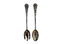 Art Nouveau Silverplate Rose Salad Servers c.1900