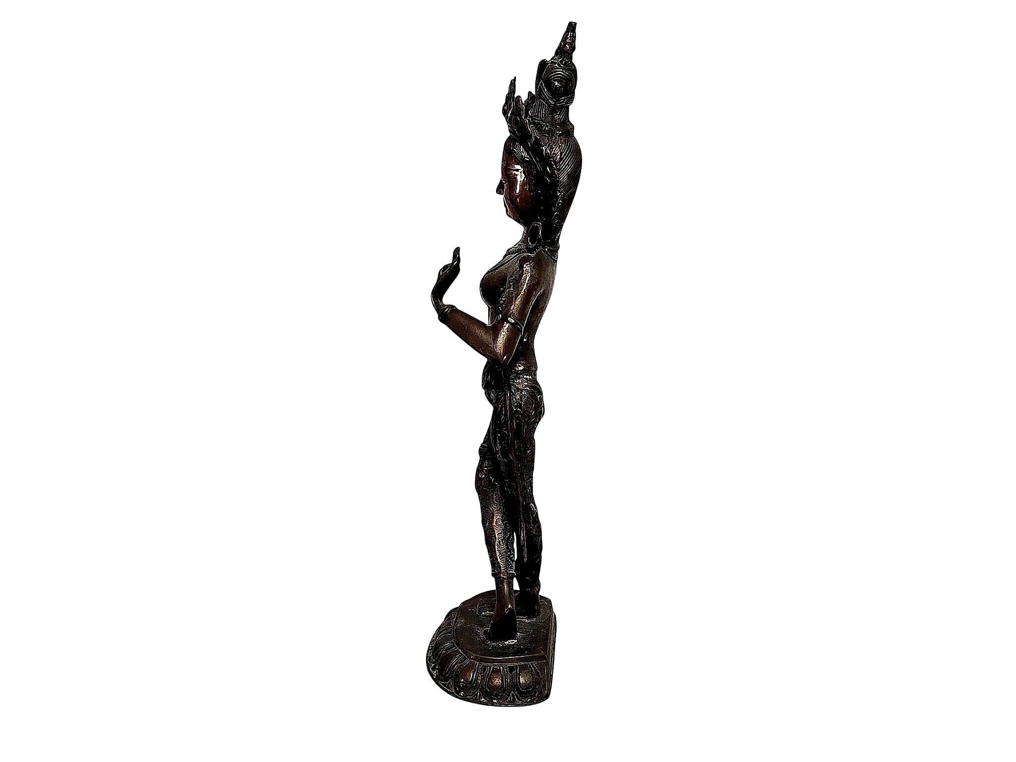 Nepalese Copper Alloy Maya Devi Figure 20th Century