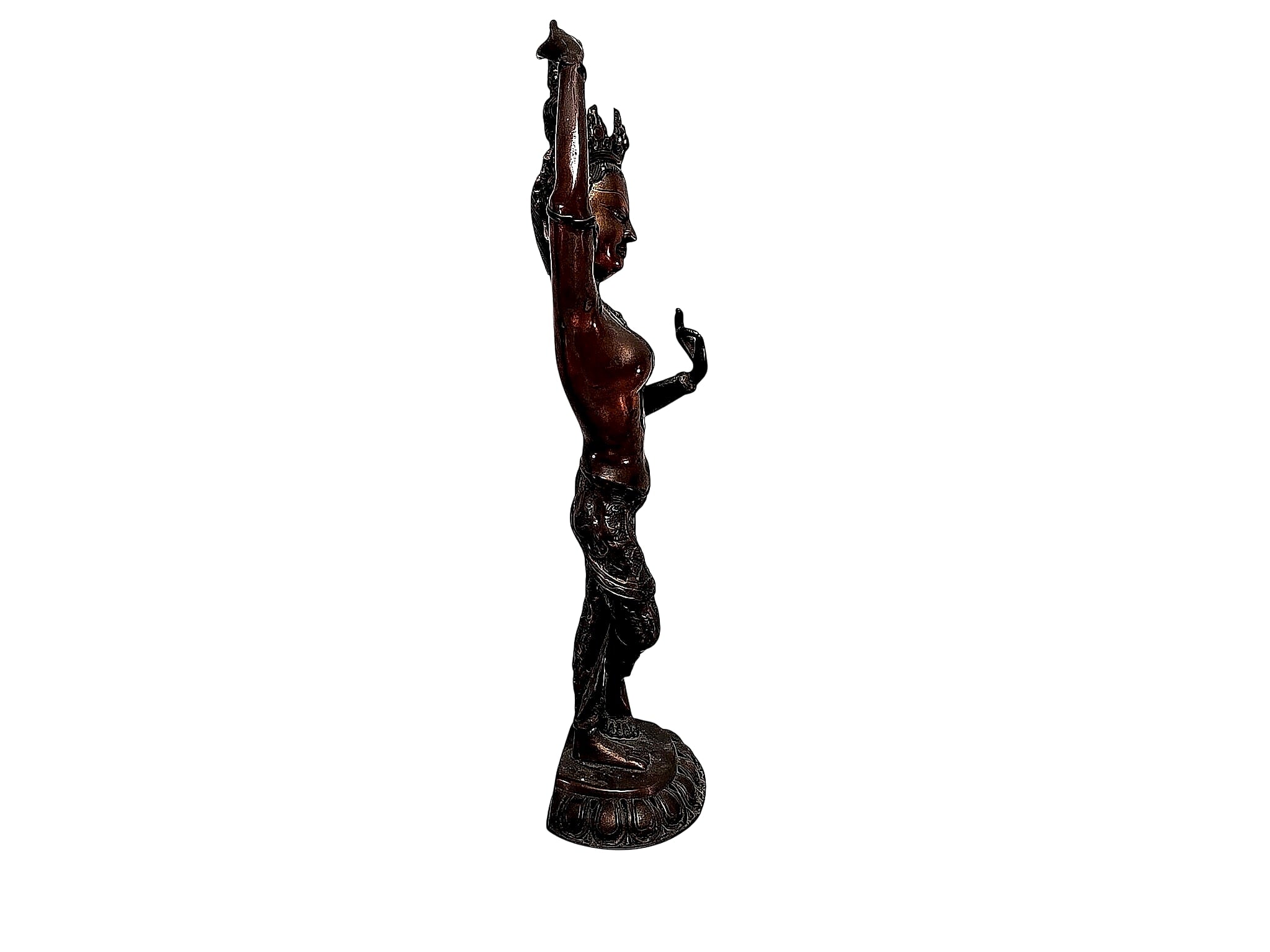 Nepalese Copper Alloy Maya Devi Figure 20th Century