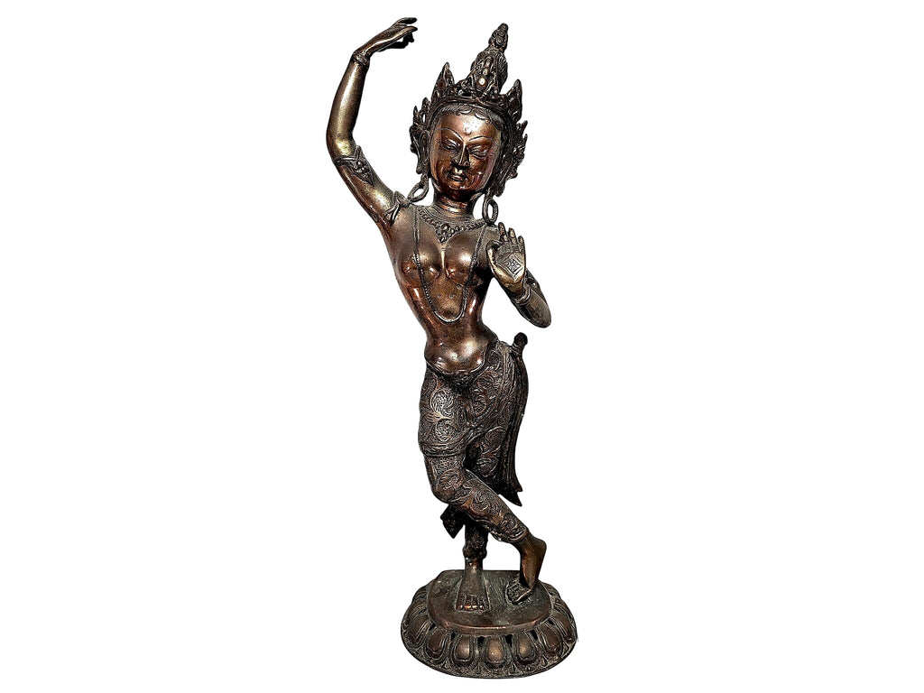 Nepalese Copper Alloy Maya Devi Figure 20th Century