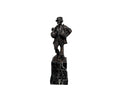 Lenz Austrian Bronze Goose Vendor Figure Marble Base