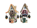 Goldminc Blue Sky Clayworks 2001 Ceramic Candle Houses Pair