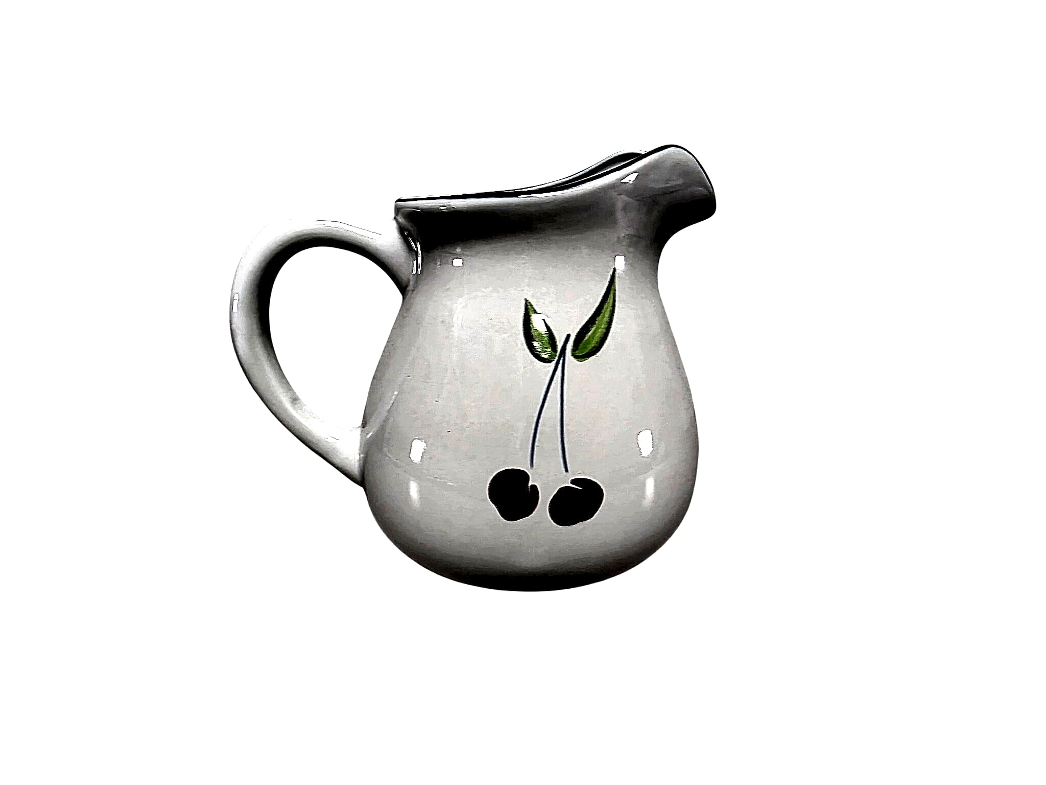 Dansk Indonesia Ceramic Cherry Pattern Pitcher