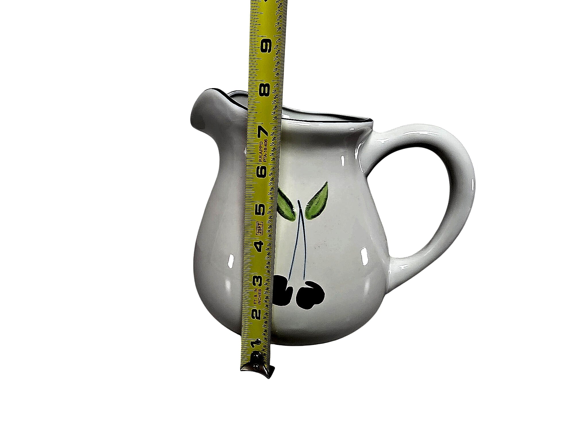 Dansk Indonesia Ceramic Cherry Pattern Pitcher