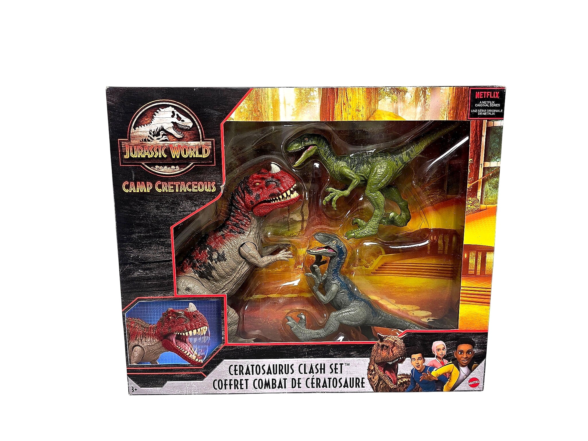 Mattel 2019 Jurassic World Ceratosaurus Clash Set MIB