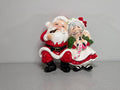 Japan Ceramic Santa Mrs Claus Candle Holder Figurine 1960s