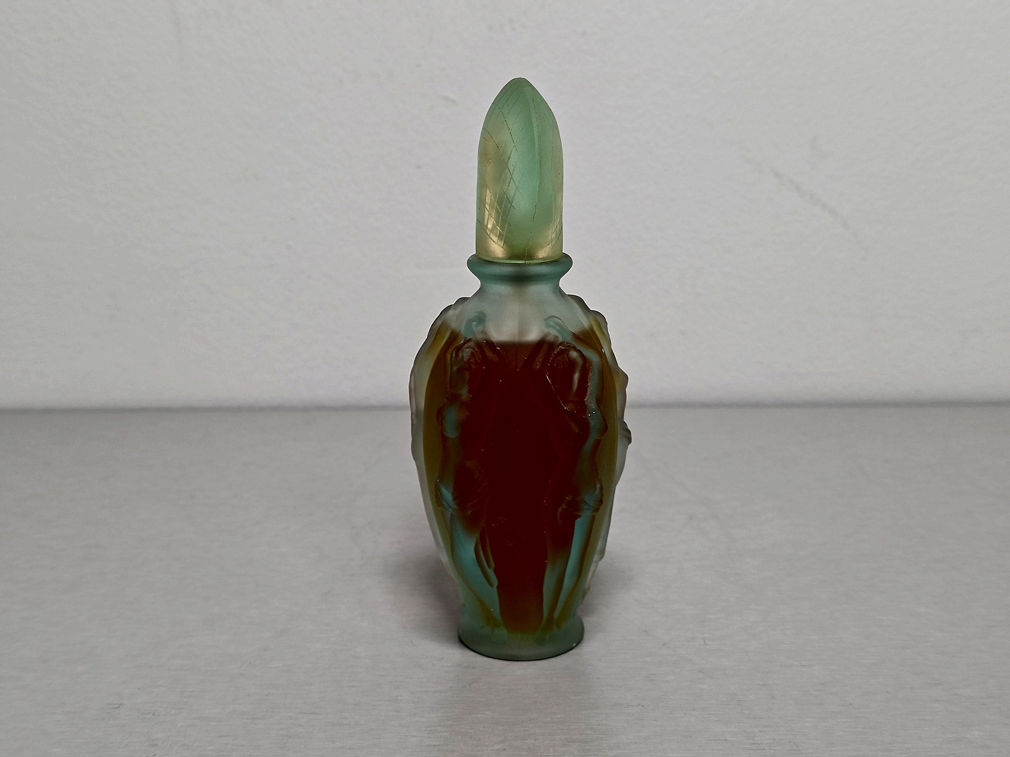 Vicky Tiel Sirene Frosted Glass Figural Perfume Bottle