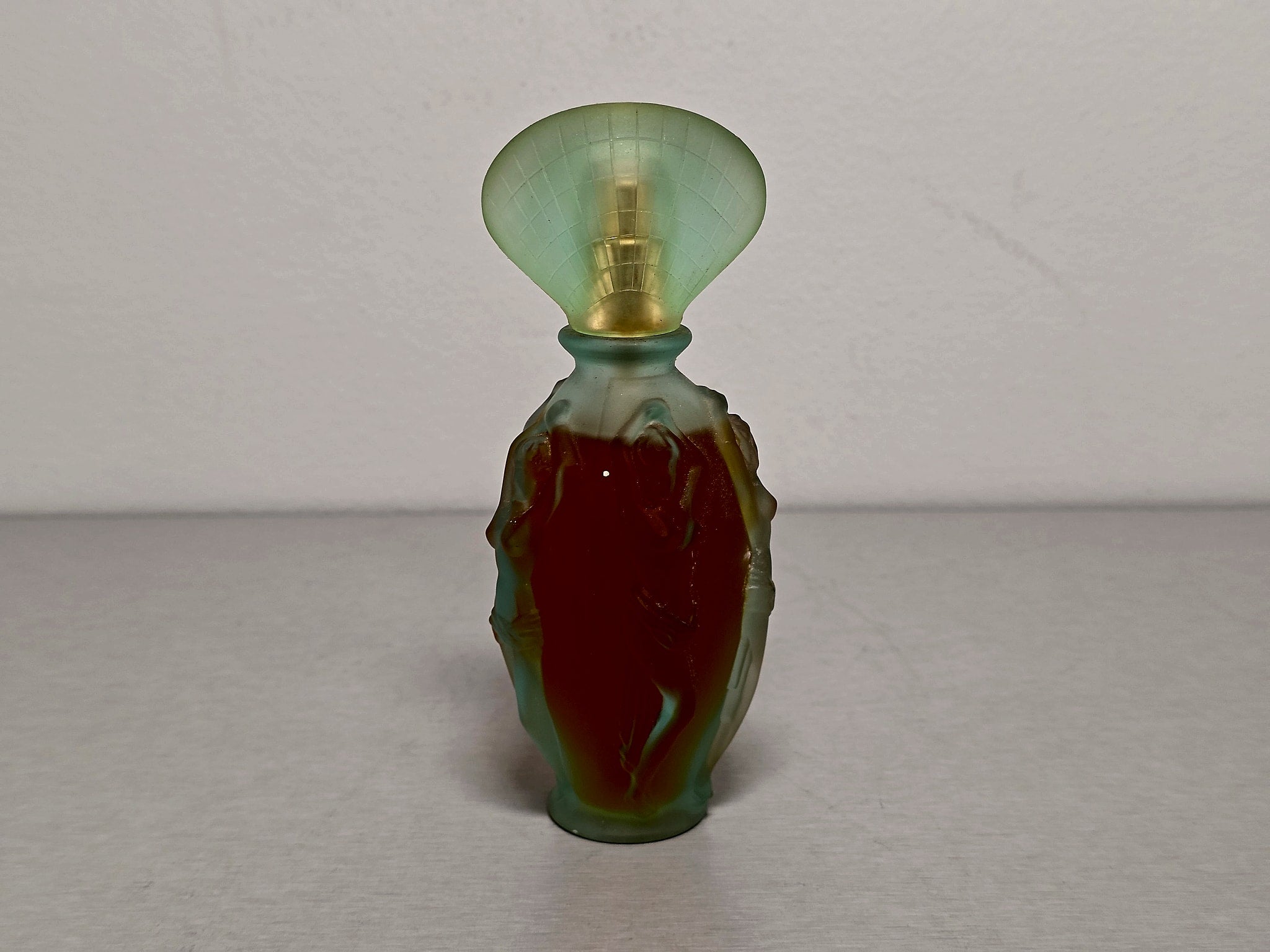Vicky Tiel Sirene Frosted Glass Figural Perfume Bottle