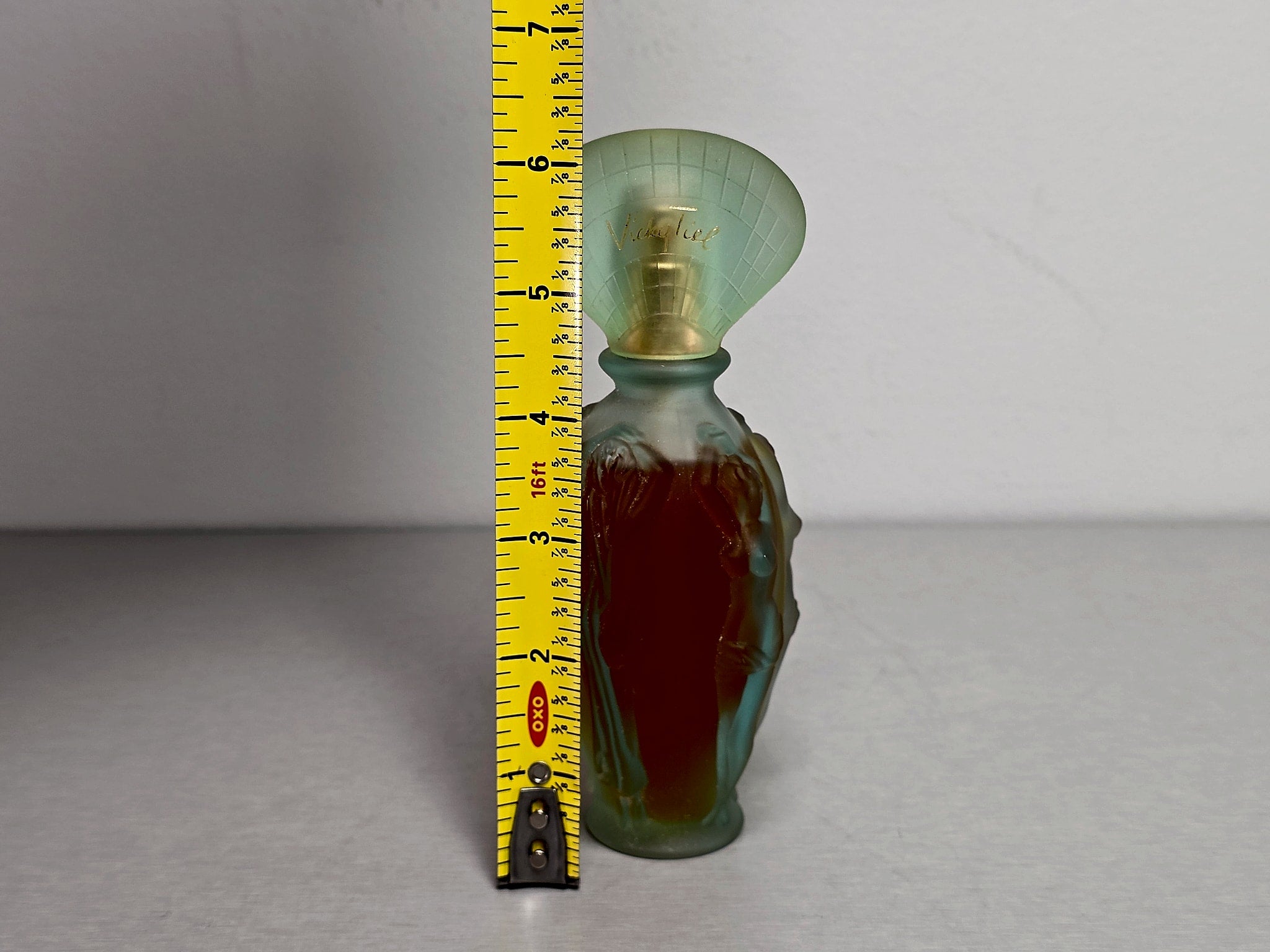 Vicky Tiel Sirene Frosted Glass Figural Perfume Bottle